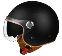 Men 3/4 Open Face Motorcycle Half Helmet, DOT Approved Retro Electric Motorbike Helmets, Jet Motorcycle Helmet Moped Helmet Unisex Scooter Helmets Baseball Cap Motorcycle Helmets 1,XL=60-62cm
