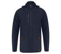 Men 3 Layer Soft Shell Jacket, Adult Classic Water Repellent, Breathable Brushed Inner Fleece & Wind Resistant Full Front Zip With Multiple Zipped Pockets Fro Mens UK Plus Size S to 5XL, Navy-5XL