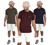 Men 3 Pack Or 5 Pack T-Shirt Multi Pack Grandad Tee Jersey Cotton Casual Tops