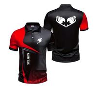 Men 3D Polo Shirts Gym Wear for F.ai.r.y T.a.il Collared Tee Top Clothes Moisture Wicking Short Sleeve Tee Patchwork T-Shirt Fitness Half Sleeve-HongS||3X_l