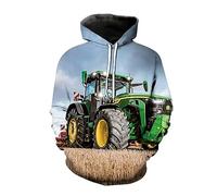 Men 3D Printed Hoodies Tractor Pattern Fashion Men Hooded Sweatshirt,Novelty Sweatshirts with Drawstring Pockets