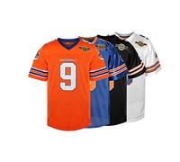 Men 9 Bobby Boucher Football Jersey The Waterboy Mud Dawgs Movie Jersey Adam Sandler, Orange, Medium