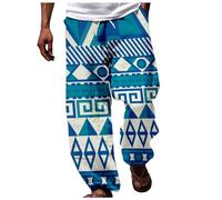 Men African Dashiki Traditional Style Casual Trouser Summer Hawaii Holiday Ankara Beach Floral Pants Timber Creek by Men's Pants Blue