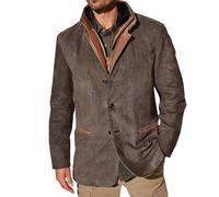 Men and Qomen Heavy Industry Vintage Work Retro Casual Slim Fit Top Coat Men Coffee
