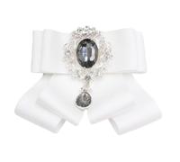 Men And Women Ribbon Bowtie Fashion Rhinestones Crystal Ribbon Bowknot Brooch Pin Pre Tied Necktie For Wedding Party Formal Occasion Neckwear