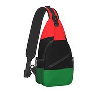 Men and Women Sling Bag Chest Daypack Black Lives Matter Flag African American Flag Shoulder Backpack Crossbody for Hiking Camping Running Large Capacity Anti-Theft Rucksack, One Size