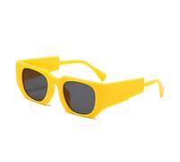 Men And Women Trendy Square Large Frames Sunglasses Outdoor Polarized Driving Commuting Holiday Party Photo Sun Glasses(Yellow)