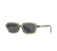 Men And Women Vintage Square Frame Hundred With Sunglasses Outdoor Driving Polarized Beach Holiday Party Decoration Sun Glasses(Green)