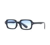 Men And Women Vintage Square Frame Hundred With Sunglasses Outdoor Driving Polarized Beach Holiday Party Decoration Sun Glasses(Blue)