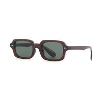 Men And Women Vintage Square Frame Hundred With Sunglasses Outdoor Driving Polarized Beach Holiday Party Decoration Sun Glasses(Red)