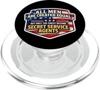 Men Are Equal Only The Finest Become Secret Service Agents PopSockets PopGrip for MagSafe
