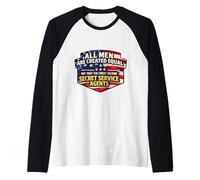 Men are Equal Only The Finest Become Secret Service Agents Raglan Baseball Tee