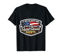 Men are Equal Only The Finest Become Secret Service Agents Value Graphic T-Shirt, Men, Black, L