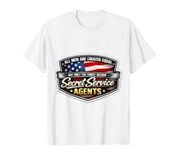 Men are Equal Only The Finest Become Secret Service Agents Value Graphic T-Shirt, Men, White, M