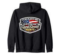 Men Are Equal Only The Finest Become Secret Service Agents Zip Hoodie