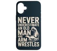 Men Arm Wrestling Dad Strength Athlete Case for iPhone 16 Plus