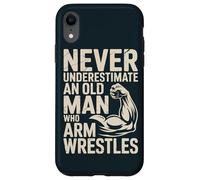 Men Arm Wrestling Dad Strength Athlete Case for iPhone XR
