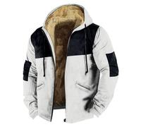 Men Baseball Hiking Jacket Outwear with Zip Pockets Europe And The United States Independent Station Border Multi Solid Printing Hooded Sweater Brown Cotton Clothing Men Shirt Jacket (Light Gray, M)