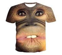 Men Basic T-Shirt 3D Bad Taste Print Men Casual Shirt Slim Fit Comfortable Short Sleeve Men Round Neck T-Shirt Summer Personality Cosplay Men T-Shirt H-008 L