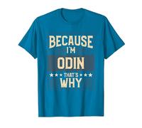 Men Because I'm Odin That's Why Man Name T-Shirt, Men, Sapphire Blue, 3X-Large