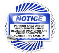 Men Bedroom Decor Bottle Saying - Notice Parking Area Under Video Surveillance Reviewed Only Upon Any Crime Winter Durable Sticker Easy Apply for Darts Decor(12X18CM)
