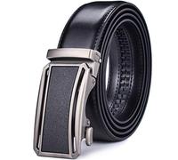 Men Belts Leather Male Slide Ratchet Work Dress Strap w Interchangeable Buckle Beltox … (95CM-110CM Waist Adjustable, Black01)