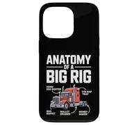 Men Big Rig Anatomy Truck Driver Funny Trucker Life Design Case for iPhone 13 Pro