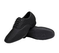 Men Black Ballroom Dance Shoes,Modern Men's Lace Up Dance Shoes,Wear-Resistant,Lace Up,Full Sole,Breathable,for Jazz,Hip Hop,Outdoor,Walking,Salsa,Modern