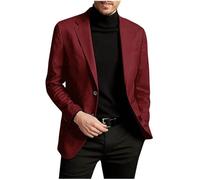 Men Blazer Regular Fit Suit Jacket Men's Smart Casual Tuxedo Stretch Non-iron Office Business Dress Jacket Summer Autumn Sport Tailcoat Coat for Performance Lightweight Outing Night Club Outwear