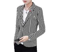 Men Blazers Slim Fit Spring Summer Men's Casual Suit Color Stripes Men's Thin Suit Jacket Men's Clothing 2027A L