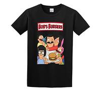 Men Bob's Burgers Style Unisex 100% Cotton Short-Sleeve T-Shirts Black XL