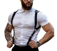 Men Body Harness Belt Pu Leather Suspenders Adjustable Shoulder Armors Straps Punk Gothic Rock Belt for Halloween Cosplay Party Club Costume