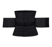 Men body shaping 3 separate pieces compression latex waist trainer corset Slimming Shapewear Girdle Slim Belt(Size:XL)