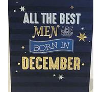 Men Born In December Birthday Greeting Card - 6 x 7 Inches - Cherry Orchard