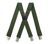 Men Braces Suspenders - Mens Adjustable Heavy Duty Work Suspenders 3.8Cm Wide X-Shape With 4 Swivel Snap Hooks Adjustable Elastic Biker Snowboard Trouser Braces,Style A,One Size