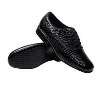 Men Breathable Leather Ballroom,Men Black Ballroom Dance Shoes,Wear-Resistant,Low Heel,Lace Up,Full Sole,Breathable,for Jazz,Hip Hop,Outdoor,Walking,Sport