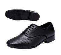 Men Breathable Leather Ballroom,Modern Men's Lace Up Dance Shoes,Soft Bottom Low Heel Breathable,for Jazz,Hip Hop,Ballroom Dance,Outdoor,Walking,Sport