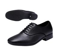 Men Breathable Leather Ballroom,Modern Men's Lace Up Dance Shoes,Soft Bottom Low Heel Breathable,for Jazz,Hip Hop,Ballroom Dance,Outdoor,Walking,Sport