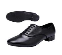 Men Breathable Leather Ballroom,Modern Men's Lace Up Dance Shoes,Soft Bottom Low Heel Breathable,for Jazz,Hip Hop,Ballroom Dance,Outdoor,Walking,Sport