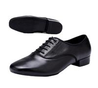 Men Breathable Leather Ballroom,Modern Men's Lace Up Dance Shoes,Soft Bottom Low Heel Breathable,for Jazz,Hip Hop,Ballroom Dance,Outdoor,Walking,Sport