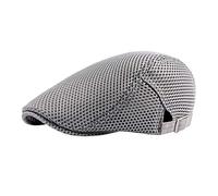 Men Breathable Mesh Summer Hat Newsboy Beret Cap Cabbie Flat Cap Stylist Hats Aesthetic Breathable Stylish Mens Straw Hats UK Tennis Mens Hats and Caps Embroidered Girls Sun Hat Grey
