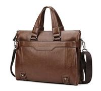 Men Briefcase Fashion Men'S Bag Pu Leather Male Briefcases Handbags Laptop