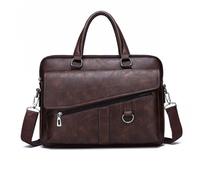 Men Briefcase Split Leather Laptop Bagtotes Male Vintage Business Bagsr