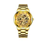 Men Business Fashion Gents Quartz Watch Stainless Marine Watches for Men (F, One Size)