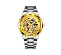 Men Business Fashion Gents Quartz Watch Stainless Marine Watches for Men (L, One Size)
