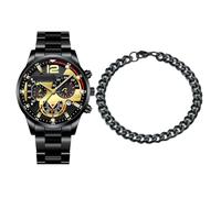 Men Business Watch - Casual Watch | Fashionable Calendar Wristwatch with Bracelet for Father Husband Boyfriend Son Friends