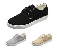 Men Canvas Casual Shoes Sneaker Flat Lace Up Laced Pump Canvas Shoe Boat Shoes Pump Comfortable Casual Shoes New UK 8.5 Black
