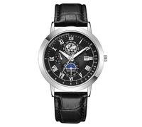 Men Casual Leather Analog Quartz Watch Ms. Wristwatch Clock Business Date Casual Watch Gmas110sr-7a (B, One Size)