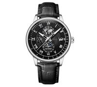 Men Casual Leather Analog Quartz Watch Ms. Wristwatch Clock Business Date Casual Watch Ssc813 (D, One Size)