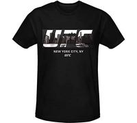 Men Casual Shirt Fashion Shirt UFC T-Shirt Black Short Sleeve T-Shirt Black 3XL